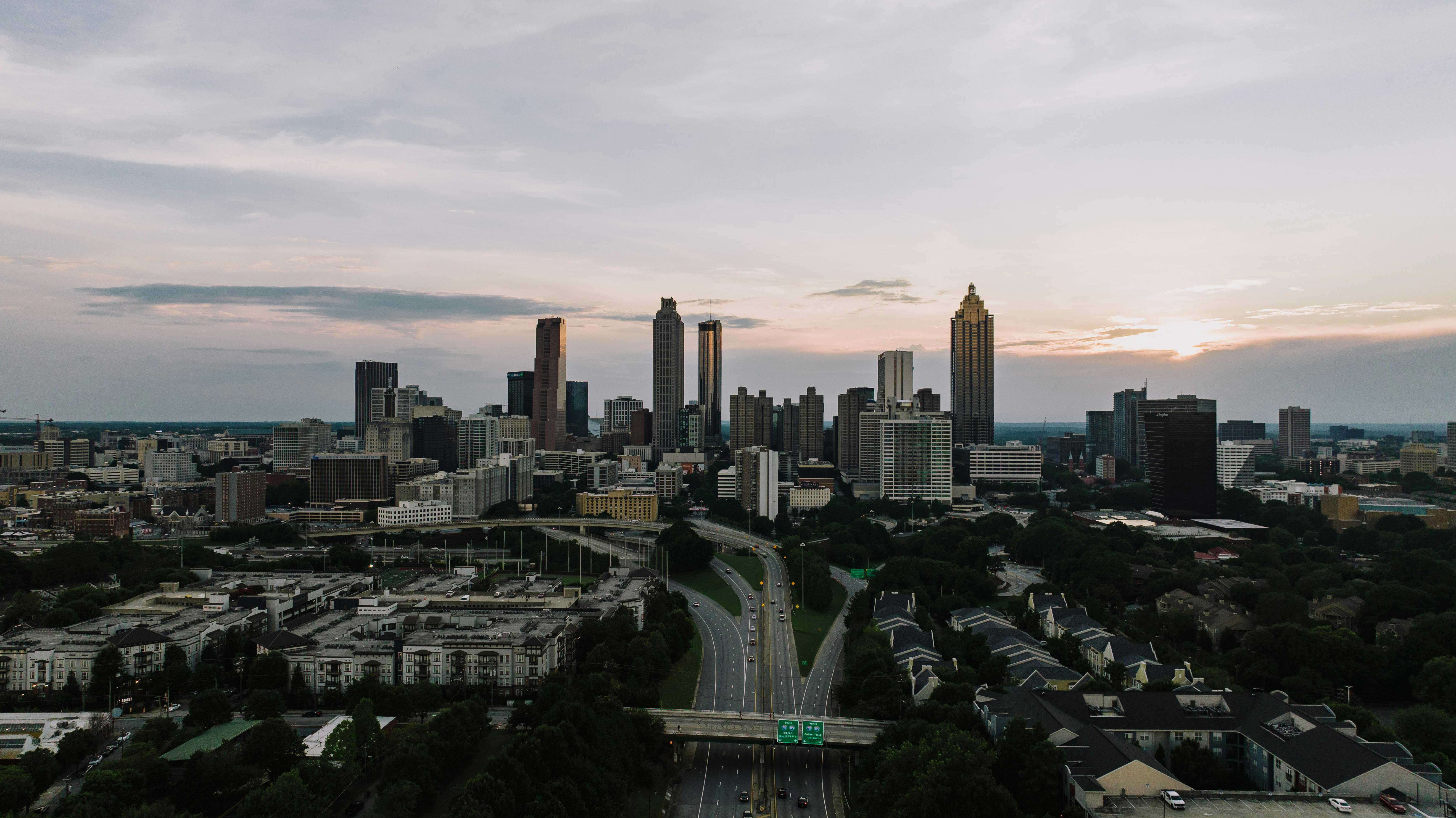 Atlanta skyline at dusk